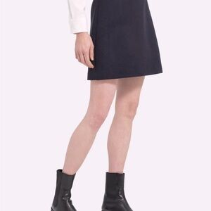 Theory High-Waist Mini Skirt in Navy - NWT